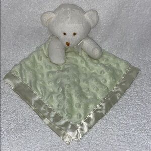 Blankets And Beyond Lovey Green Raised Dots Plush Bear Stuffed Animal Toy